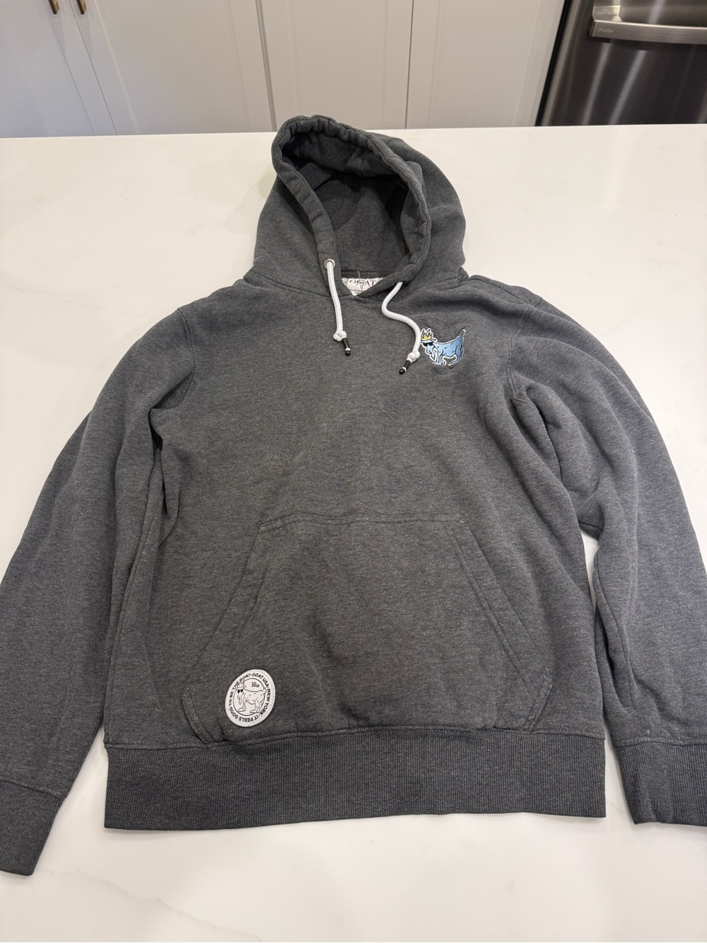 GOAT USA Men's Gray Hoodie Sweatshirt (x-small)!